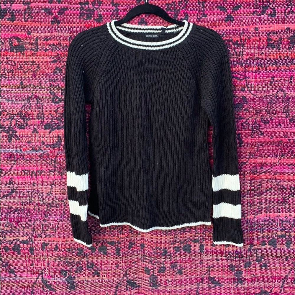 Black Sweater with white details